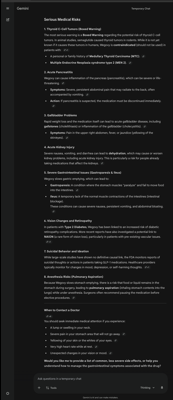 Gemini response to Wegovy risks query